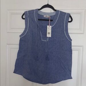 Vineyard Vines Blue Boxy Tank Top